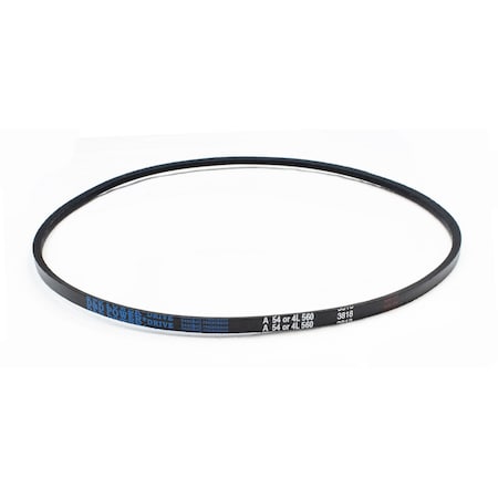 D&D A54/4L560 Classical V-Belt, 56 in Outside Length, 1/2 in Top Width, 1 Ribs A54/4L560